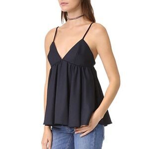 MILLY Women's Italian Wool Gabardine Rosette Top 2